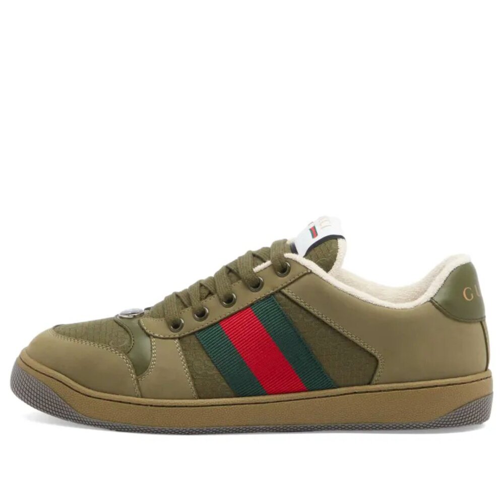 NEW GUCCI Screener Ripstop GG Logo WEB Sneakers Men's G 8.5 / US 9 Authentic - Picture 8 of 13